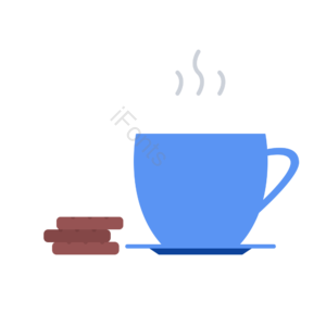 曲奇饼 饼干 茶杯 热茶 矢量元素 免抠