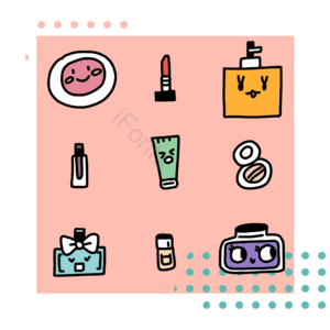 化妆品 生活 日常 可爱 表情 创意 手绘 简笔画