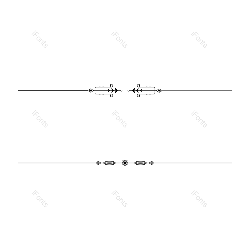 线条图片,中国风元素,简约PNG,分割线免抠素材