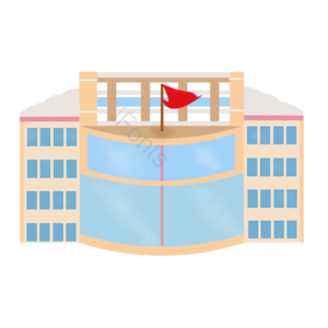扁平插画 手绘风 扁平化 校园 小学 学生 手绘插画 城市