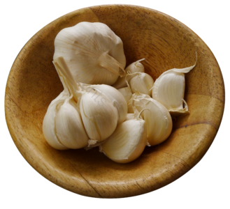 木制 碗 蔬菜 大蒜头 蒜瓣 根部 健康