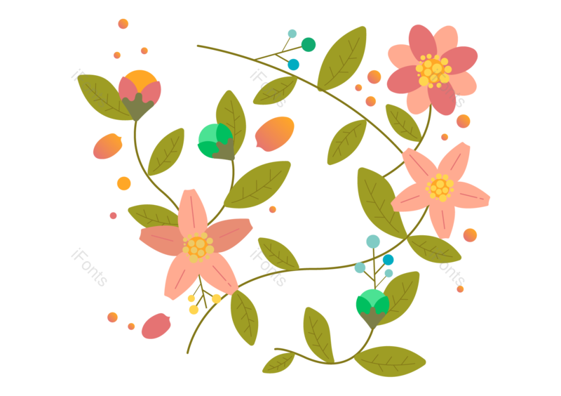 装饰图片,母亲节元素,花环PNG,花朵免抠素材