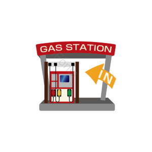 加油站 汽车 卡通 免扣 插图 加油