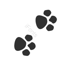 脚印 猫爪 黑色 png  psd