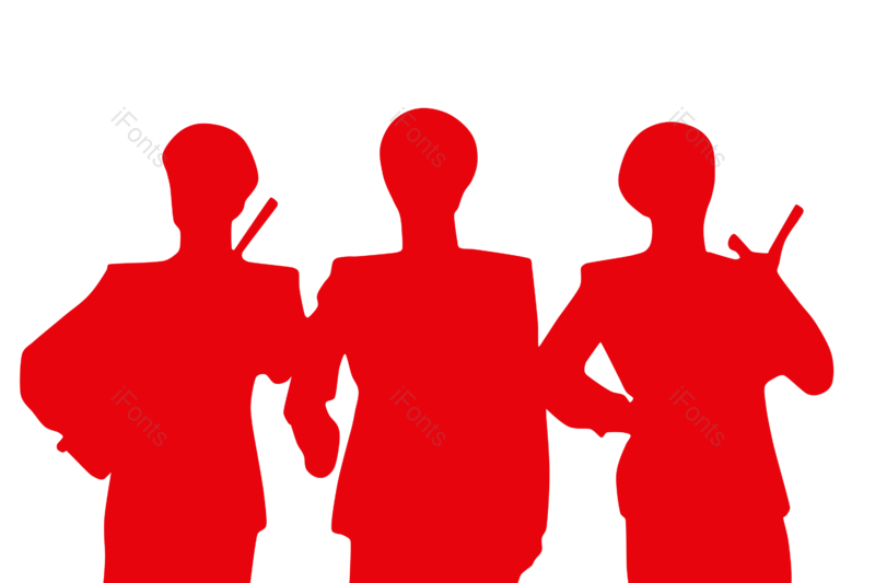 军人图片,宣传海报元素,党建PNG,剪影免抠素材