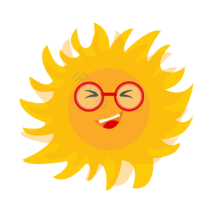 大暑 小暑 可爱的拟人化太阳 太阳元素设计 手绘太阳 夏天 小暑元素 立夏