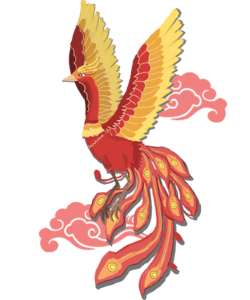 国潮 手绘 中国风 凤凰 祥云 神鸟 吉兽 