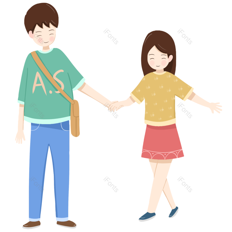 卡通图片,装饰图案元素,简约风PNG,情侣约会免抠素材