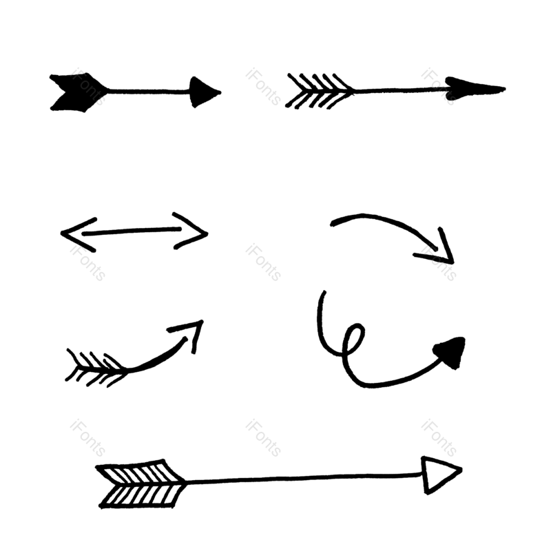 装饰图片,箭头元素,简约PNG,免抠素材
