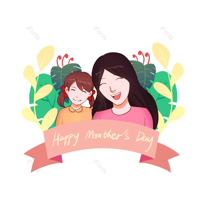母亲节图片,妈妈元素,女生节PNG,温馨免抠素材