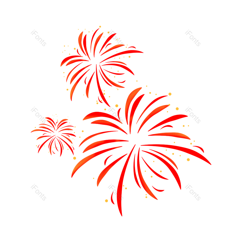 两会图片,党政元素,手绘烟花PNG,除夕免抠素材
