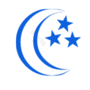 天气 月亮  图标 蓝色 png psd