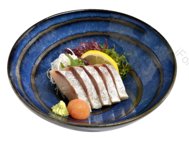 瓷器 碗 青色 刺身 鳕鱼 菜品