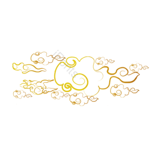云纹 金色 金线花纹 底纹 春节 祥云