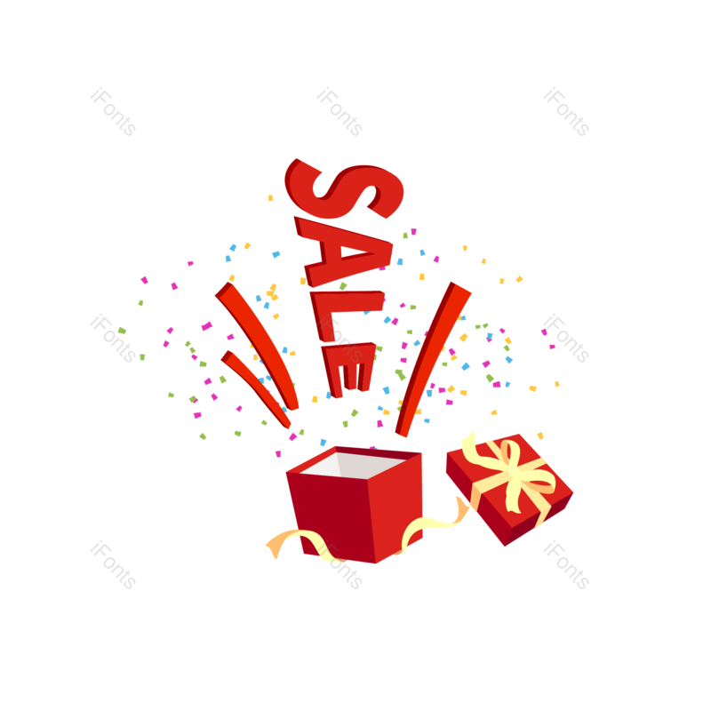 礼盒图片,惊爆价元素,促销PNG,优惠活动免抠素材