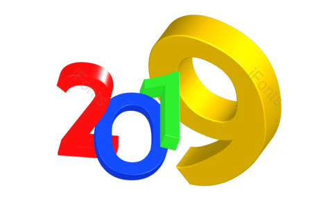 3D 动画 2019 字体 效果图 简图