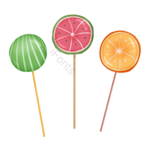 棒棒糖 水果味 糖果 零食 甜蜜 幸福感 手绘 生日
