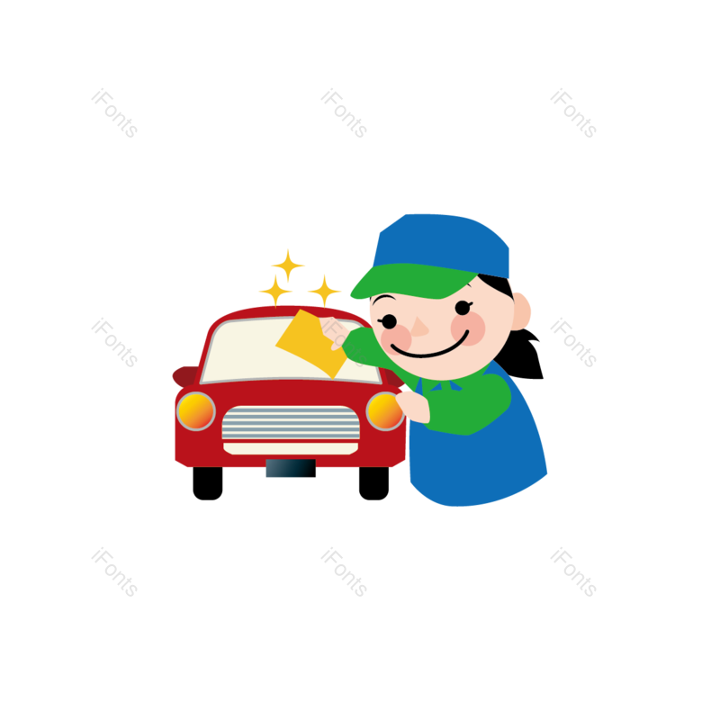 插图图片,卡通元素,汽车PNG,加油站免抠素材