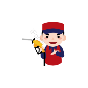加油站 汽车 卡通 免扣 插图 加油