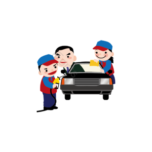 加油站 汽车 卡通 免扣 插图 加油