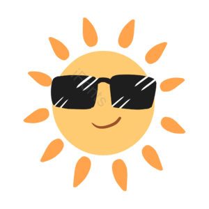 卡通太阳 太阳公公 微笑的太阳 开心的太阳 黄色太阳 夏季 高温炎热