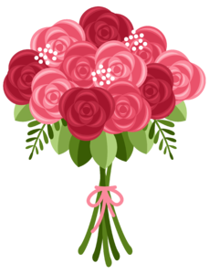 母亲节 情人节 手绘 红色 花束 玫瑰 花朵 女神节