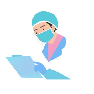疫情 扁平化 医护人员 查看病例本 医护 医生 戴口罩 健康