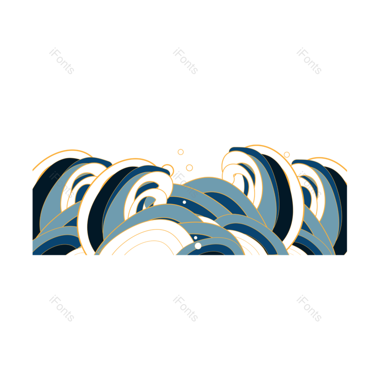 水波纹图片,手绘元素,PNG,免抠素材