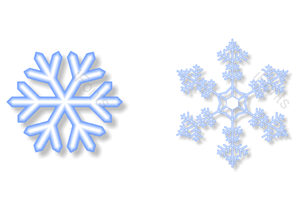 冬季 雪花 蓝色 图标 简图 效果图
