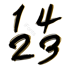 倒计时 矢量 字体 1 2 3 4 阿拉伯数字