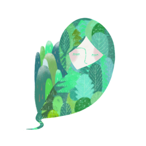 植物绿色手绘小清新春姑娘