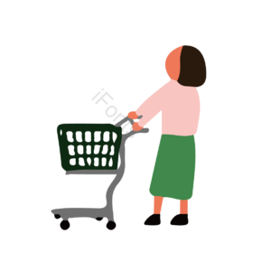 购物 购物车 人物 免扣 插图 买