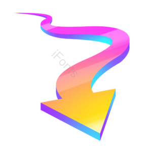 促销活动 立体彩色 箭头 下箭头 C4D 3d立体插画