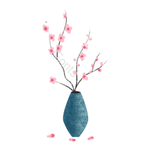 母亲节 表白节 深色 花瓶 粉色 梅花 梅花花瓣 装饰