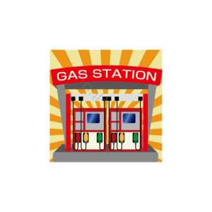 加油站 汽车 卡通 免扣 插图 加油