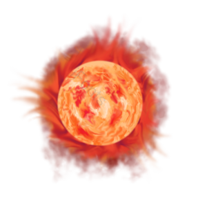 太阳 燃烧 激情 温暖 暖阳 手绘 夏日 夕阳
