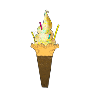 冰淇淋 甜  插画  psd png