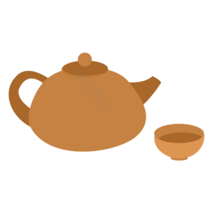 手绘 古风 茶具 茶壶 茶杯元素设计