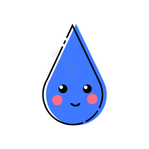 水滴 雨滴 MBE 手绘 卡通 简约 蓝色水滴