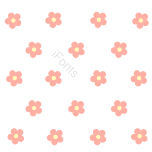 卡通 小花 粉色 可爱 扁平 漂浮