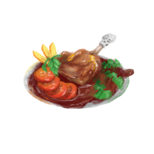 全球狂欢节 美食 食物 蜜汁鸡腿 番茄 香菜 柠檬 除夕