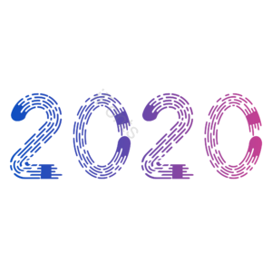 艺术字 渐变 2020 条纹 彩色 创意