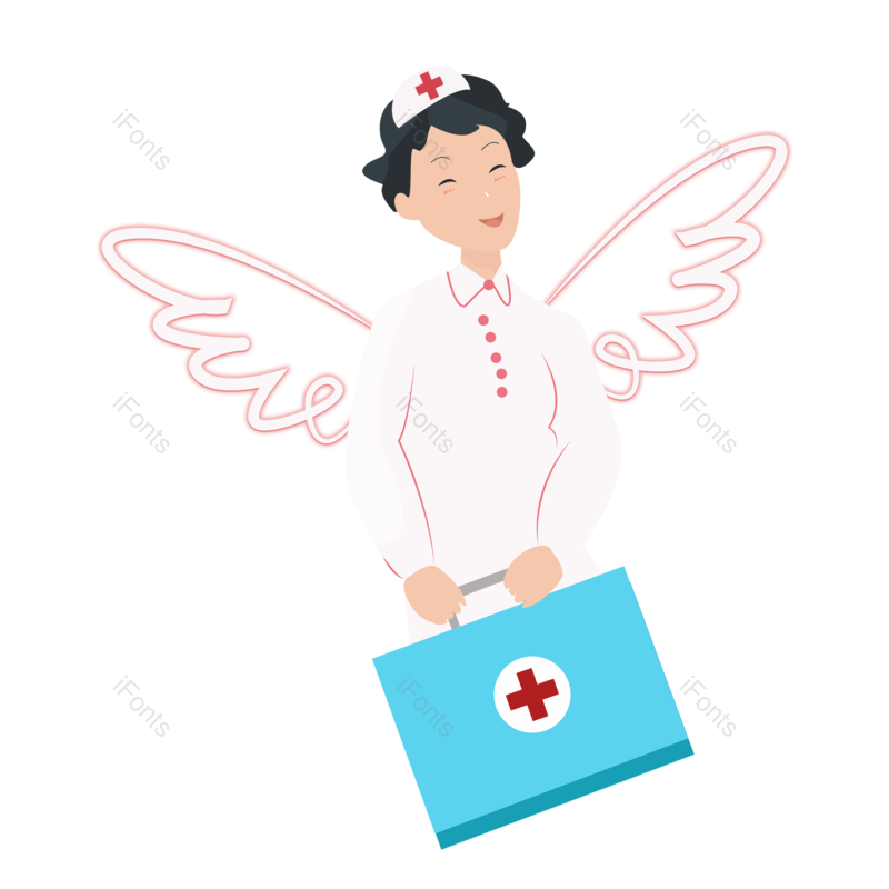 护士图片,护士节元素,翅膀PNG,免抠素材