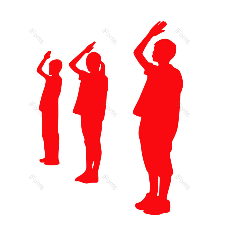 学生图片,党建元素,剪影PNG,国庆免抠素材