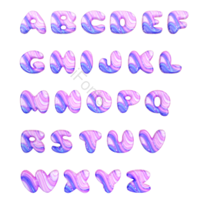 三维 立体 渐变 流体 可爱 英文 字母 C4D
