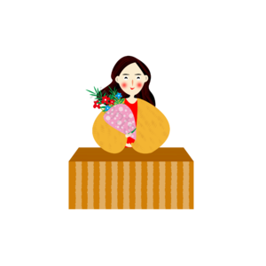 教师节 女老师 鲜花 教师创意元素设计 节日素材 教师元素