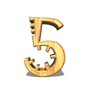 5 数字5 艺术字 立体字 3D立体 数字排序 数字 创意数字