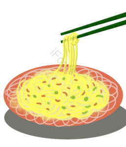 插画 食物 面条 手绘 元素 装饰