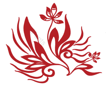 红色 节日 剪纸 窗花 传统 花纹