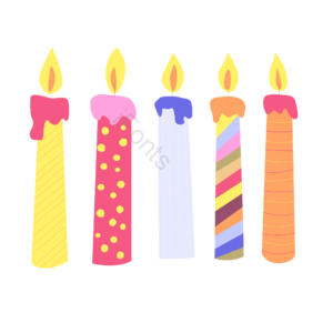黄色 粉色 蜡烛 装饰 许愿 希望 生日